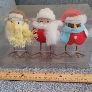 Target Wondershop Featherly Friends 3-Pack Mini Christmas Fabric Birds Set2023